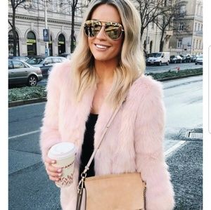 Vintage Pink Fur Jacket